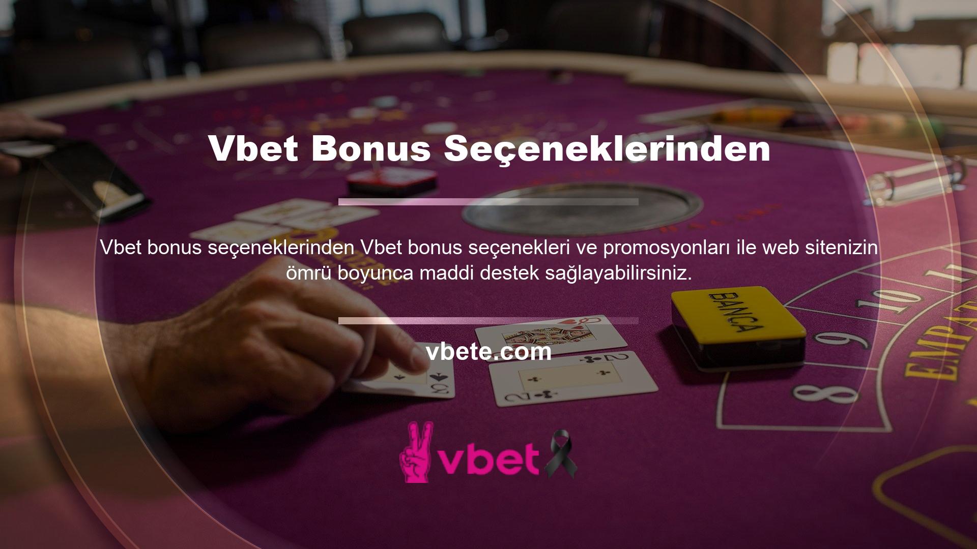 Vbet web sitesi aktif olarak çevrimiçi oyun ve casino sektörüne hizmet vermektedir
